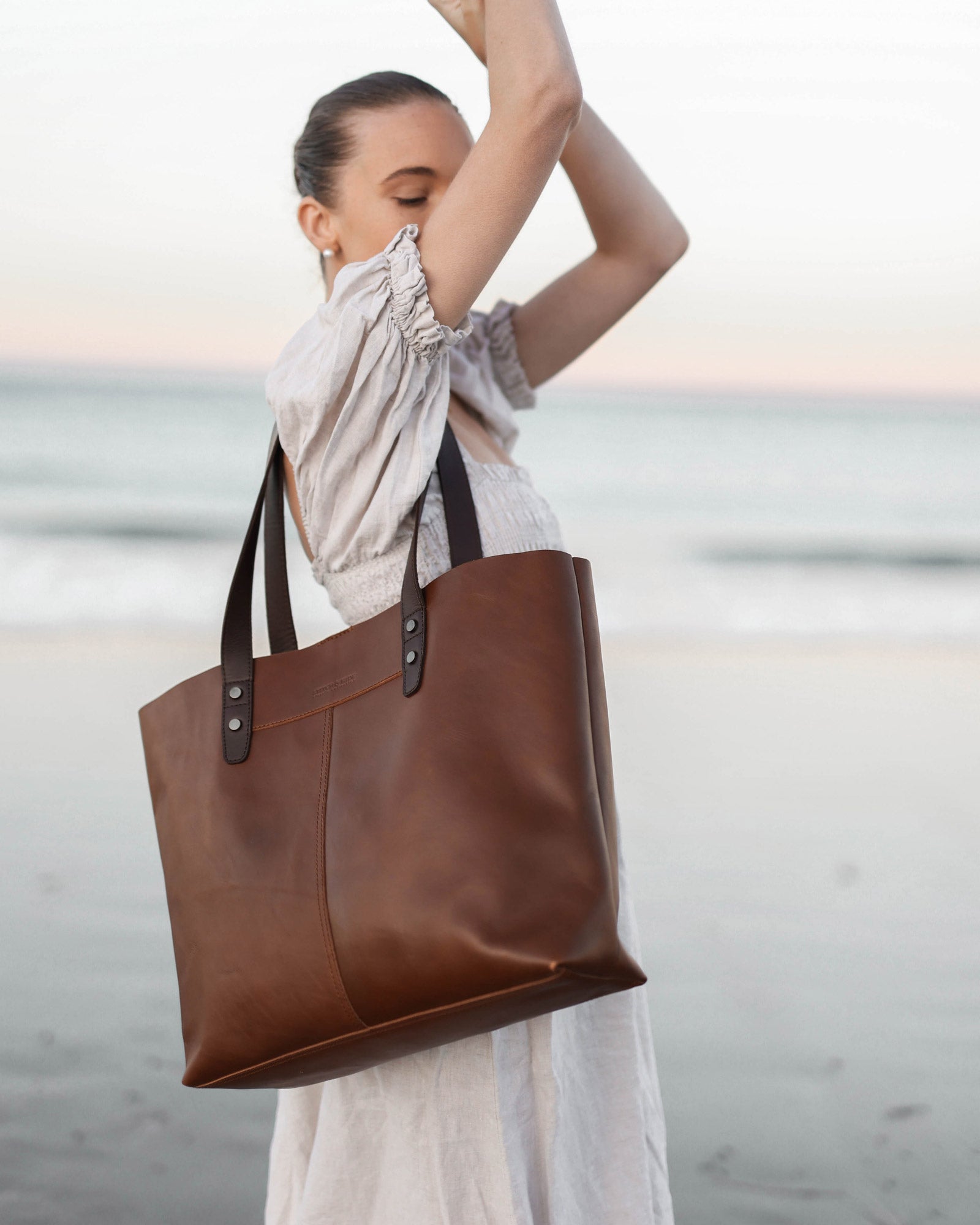 Emma Tote Bag Premium Leather Tote Bag by Stitch Hide