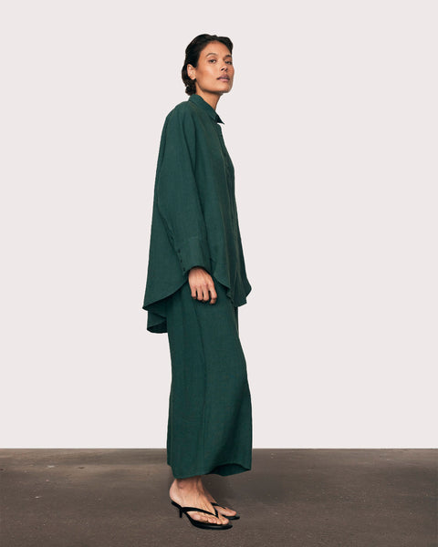 The Forest Textured Linen Pant