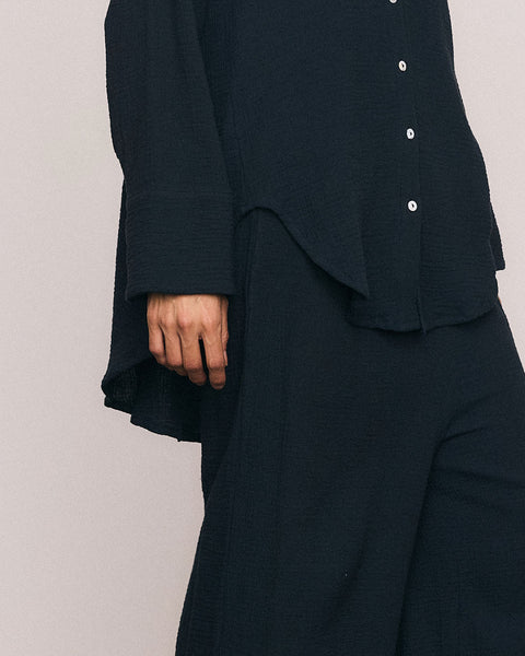 Double Cotton Pant in Navy