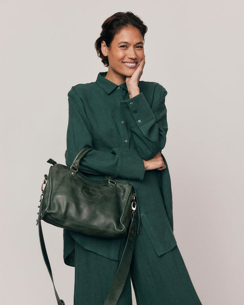 Forest Cross Body Bag in Bottle Green