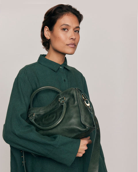 Forest Cross Body Bag in Bottle Green