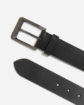 Black belt with an antique finish buckle