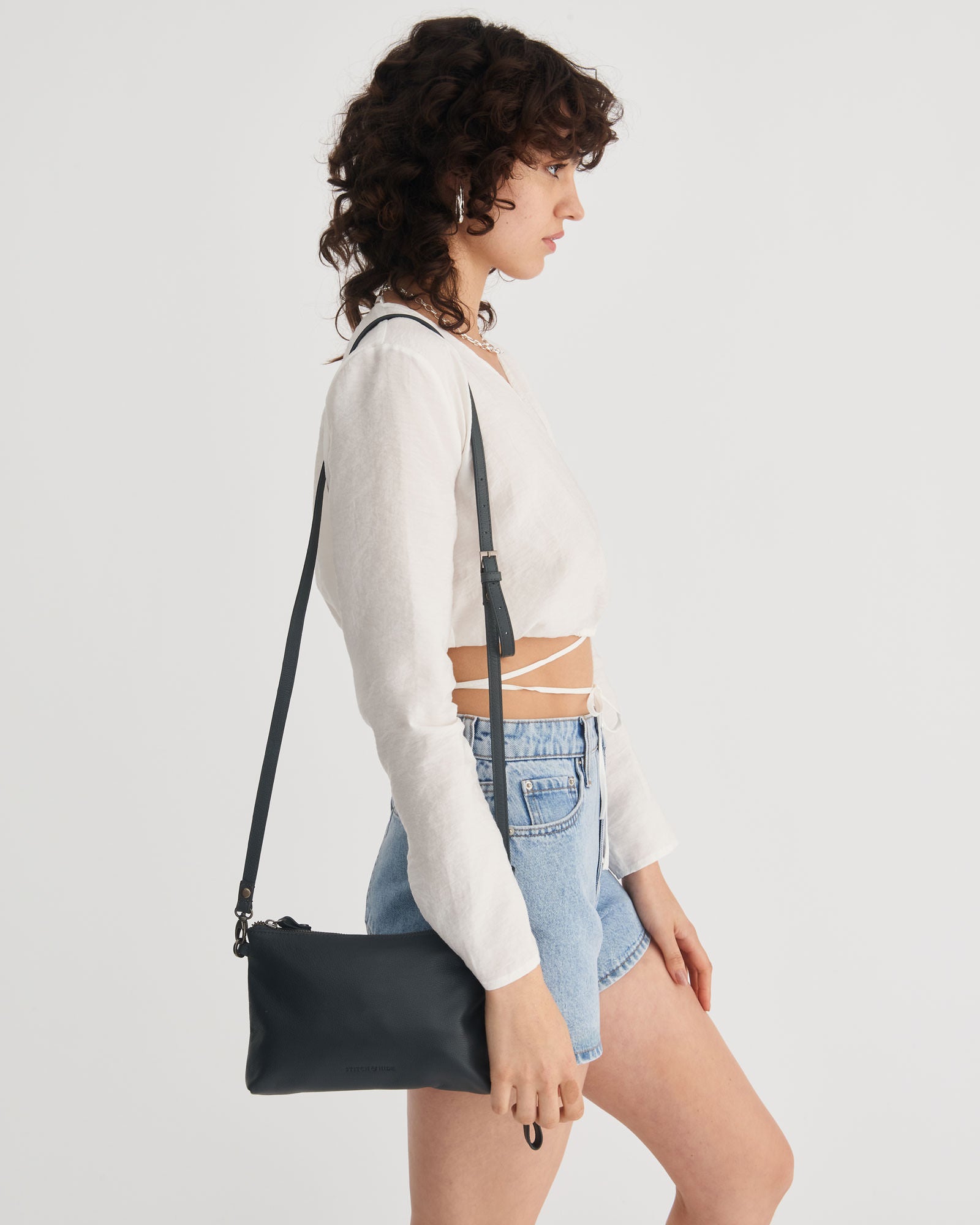 Maddie circle 2025 leather crossbody bag